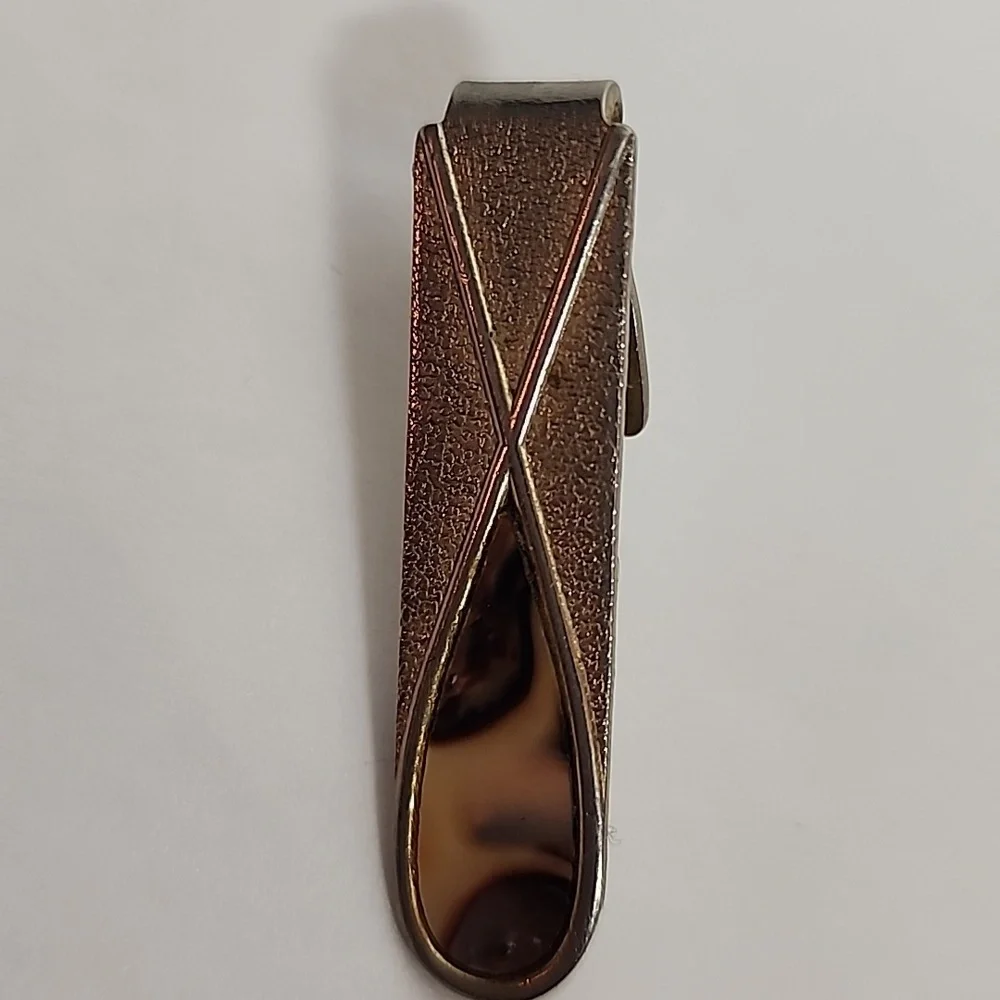 Elegant Vintage Faux Gold and Silver Tie Bar Clips 3 Pc Set